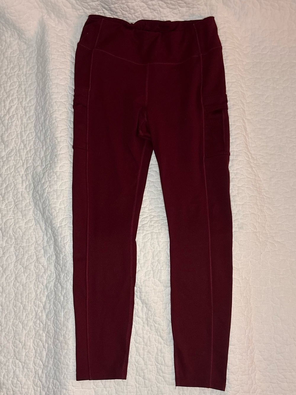 Avia Maroon Leggings with Side Pocket